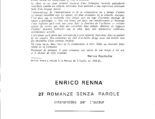 Enrico Renna Programma I assoluta Romanze senza parole Parigi