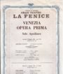 Teatro La Fenice Opera Prima